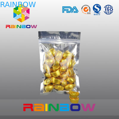 지퍼를 가진 정면 Transprent 뒤 포일을 포장하는 100g 식사 부대