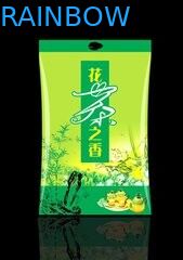 광택 있는 옆 삼각천 차 포장 부대 알루미늄 호일, 녹색 주석 동점 커피 주머니