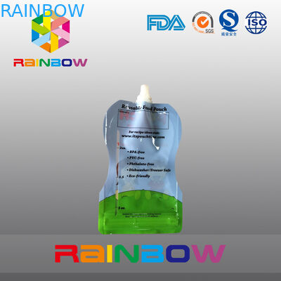 자유로운 유형은 5개 Oz 지퍼 Reclosbale를 가진 Babay 음식을 위해 포장하는 주머니를 위로 서 있습니다