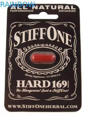 채우는 구멍을 가진 남성 성적인 증진 캡슐/환약을 위한 거는 서류상 카드