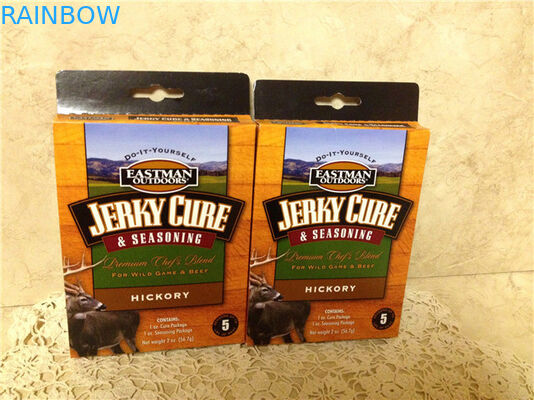 의 Hange 구멍을 가진 맛을 내는 종이상자 포장을 위해 맛을 내 포장하는 로고에 의하여 인쇄되는 종이상자