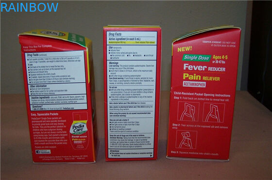 빨간 뜨거운 각인을 가진 주문을 받아서 만들어진 골판지 상자 포장