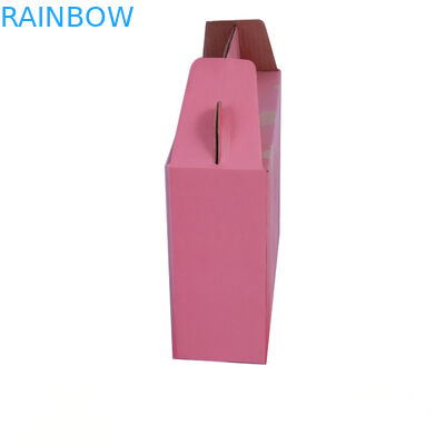 포장하는 자동 닫히는 선물 종이상자, 창을 가진 물결 모양 두꺼운 종이 상자