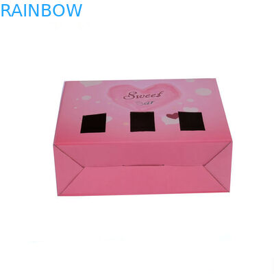 포장하는 자동 닫히는 선물 종이상자, 창을 가진 물결 모양 두꺼운 종이 상자