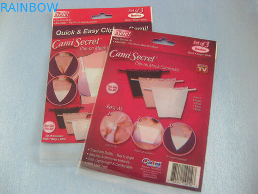 브래지어, 여자의 란제리를 위한 Cami 은밀한 부대를 포장하는 빨간 플라스틱 플라스틱 주머니