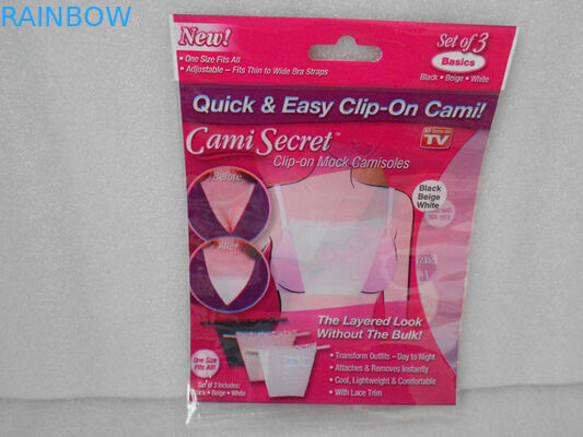 브래지어, 여자의 란제리를 위한 Cami 은밀한 부대를 포장하는 빨간 플라스틱 플라스틱 주머니