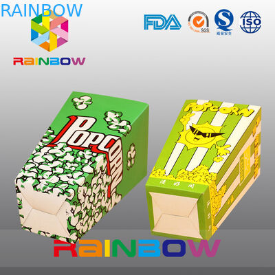 유일한 디자인에 의하여 주문을 받아서 만들어지는 종이 봉지, 미국 팝콘 종이 봉지