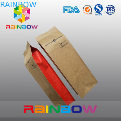 주문 커피/티백 포장은 Kraft 종이 음식 급료 종이 봉지를 재생합니다