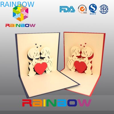 생생한 인쇄를 가진 Wedding 안내장 카드를 위한 호화스러운 주문을 받아서 만들어진 종이 봉지