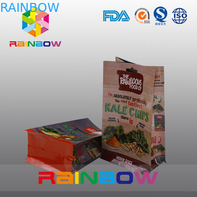 관례는 편평한 바닥 비닐 봉투, 명확한 창을 가진 쿼드 물개 구획 바닥 부대를 인쇄했습니다