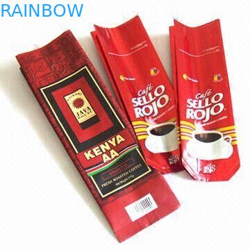 커피 콩 커피를 위해 포장하는 포장 부대 플라스틱 티백, 정연한 밑바닥 부대