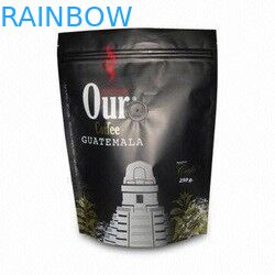 지퍼, 브라운 1회분의 커피 봉지 음식 부대를 가진 매트 알루미늄 호일 1회분의 커피 봉지를 위로 서 있으십시오