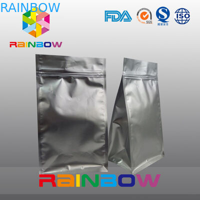 매트 검정 8 옆 물개 커피 포장 밑바닥 삼각천은 ziplock를 자루에 넣습니다