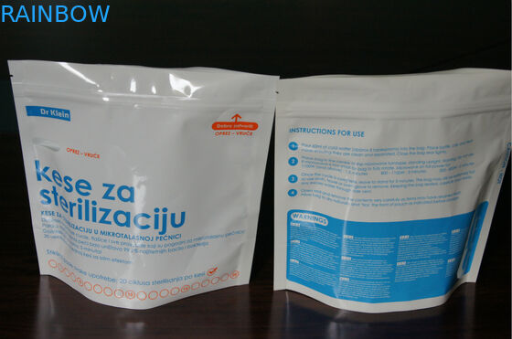 음식 급료 박판으로 만들어진 플라스틱 마이크로파 살균제 부대는 지퍼로 섭니다