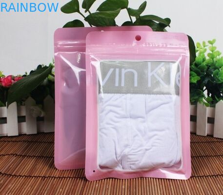 정면 명확한 포장하는 옷/의복을 위한 물개 지퍼 비닐 봉투를 꽉 쥐십시오