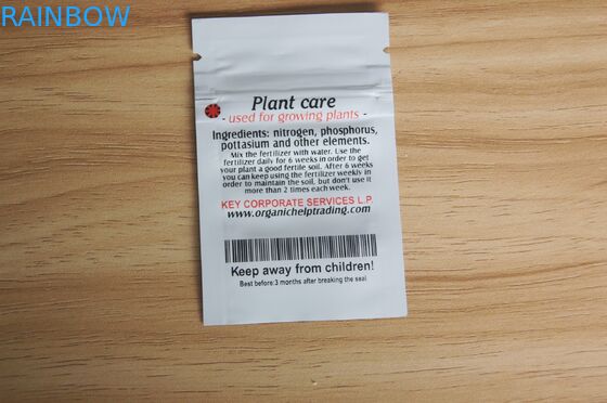 플라스틱 각자 물개를 포장하는 빛나는 백색 작은 지플락 비료는 성장하고 있는 식물을 위한 한 벌을 자루에 넣습니다