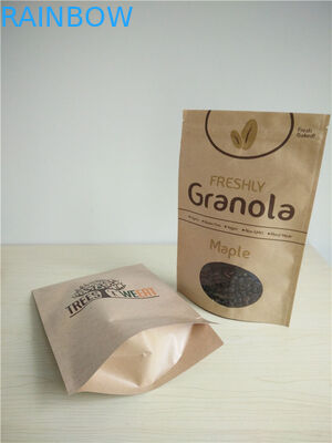 Quinoa씨 포장을 위한 타원형 창을 가진 지퍼 최고 주문을 받아서 만들어진 종이 봉지