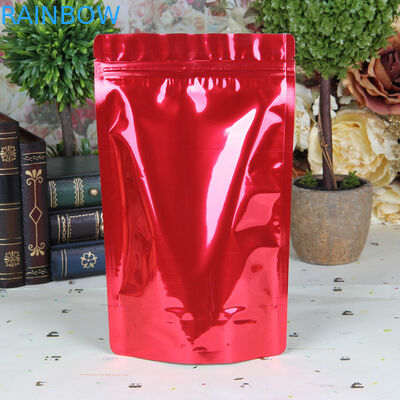 Mylar Reclosable 지플락 부대 빨간 Mylar 지퍼 부대를 포장하는 포일 박판으로 만들어진 플라스틱 주머니