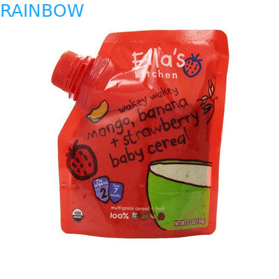 Doypack 재사용할 수 있는 유아식 주머니 BPA는 코너 주둥이로 해방합니다