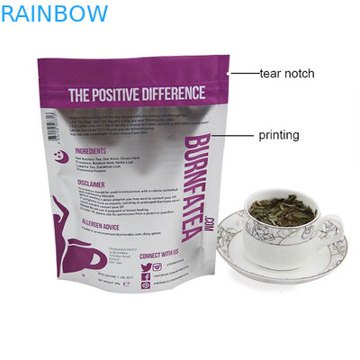 Ziplock, Doy 팩을 포장하는 주문 Reclosable 차로 포장하는 인쇄된 Mylat 티백