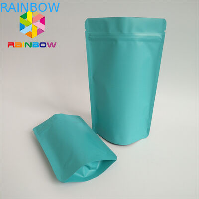 광택이 없는 지상 각자 서 있는 Ziplock를 포장하는 자연적인 녹색 티백