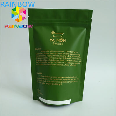 알루미늄 호일 지퍼를 가진 일렬로 세워진 매트 백색 녹차 포장 부대는 주문 설계합니다