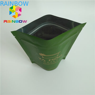 알루미늄 호일 지퍼를 가진 일렬로 세워진 매트 백색 녹차 포장 부대는 주문 설계합니다