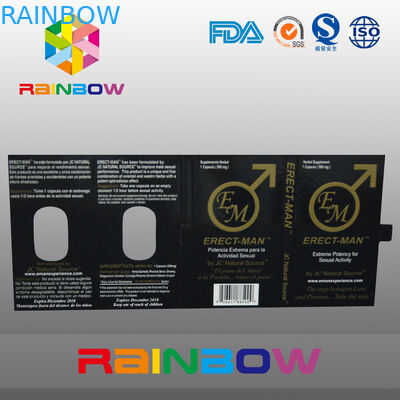 카드에 의하여 주문을 받아서 만들어지는 디자인을 가진 효력 100% ERECT-MEN 성 환약 포장 종이상자