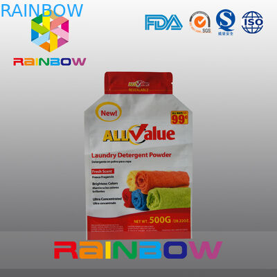 주문을 받아서 만드는 500g 세탁제 분말/씻기 분말을 위한 플레스틱 포장 부대 인쇄