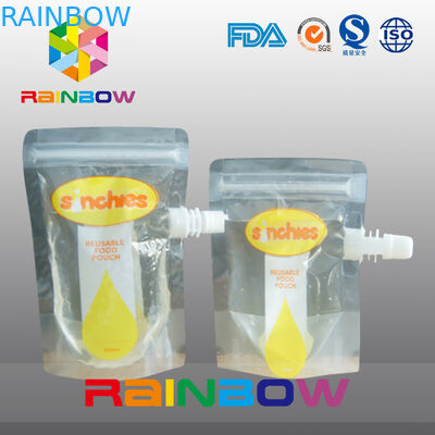 액체 주스 주머니, 지퍼 음료 주머니 사진 요판 인쇄를 위로 서 있으십시오