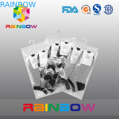 지퍼를 가진 로고 인쇄 공간 플라스틱 지플락 부대/거는 걸이 부대를 주문을 받아서 만드십시오