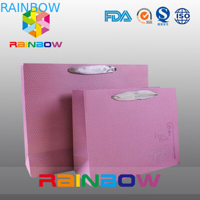 정연한 바닥은 선물/의복/쇼핑을 위한 졸라매는 끈을 가진 종이 봉지를 주문을 받아서 만들었습니다