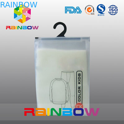 아이 피복을 위한 Ziplock를 가진 거는 부대를 포장하는 서리로 덥은 PVC 플라스틱 주머니