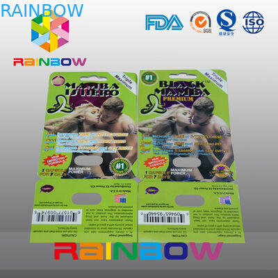 성적인 환약을 위한 주문을 받아서 만들어진 서류상 물집 카드 포장 서류상 카드