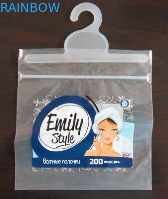 걸이를 가진 주머니를 포장하고는/지퍼를 미끄러지는 플라스틱 명확한 그립 물개 colthes