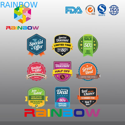 서류상 자석 스티커 종이 상표, 건강식을 위한 불규칙한 실크 스크린 포도주 상표