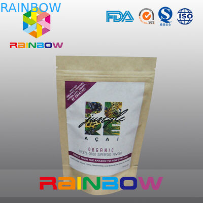 인쇄된 주문을 받아서 만들어진 종이 봉지 지퍼 Doypack 식품 포장 부대