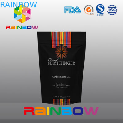 벨브와 지퍼를 가진 알루미늄 호일 커피 콩 부대를 포장하는 플라스틱 주머니를 위로 서 있으십시오