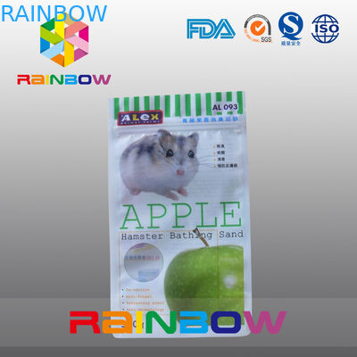 3 - 모래/애완 동물 먹이를 입욕해 포장 햄스터를 위한 둥근 창을 가진 옆 바다표범 어업 지플락 주머니