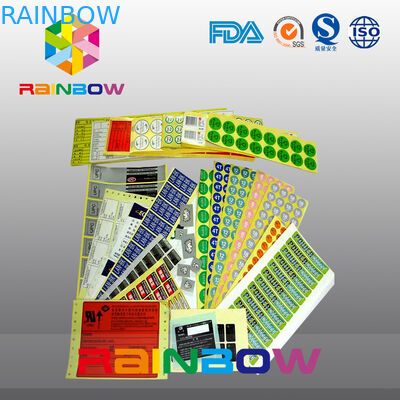 관례는 다채로운 수축 소매 상표 자동 접착 종이에 의하여 박판으로 만들어진 음식 상표를 인쇄했습니다
