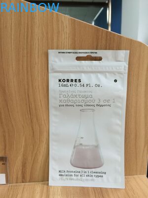 3 옆 물개 공간 정면 화장용 포장 부대, 진주 분말 Ziplock 주머니