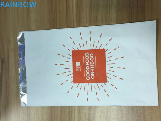 Kraft 종이는 로스트 치킨 포장 부대에 의하여 주문을 받아서 만들어진 디자인 안쪽에 포일을 일렬로 세웠습니다
