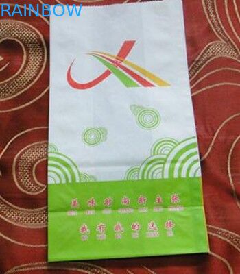 Kraft 종이는 로스트 치킨 포장 부대에 의하여 주문을 받아서 만들어진 디자인 안쪽에 포일을 일렬로 세웠습니다