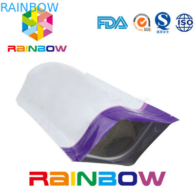 광택 있는 알루미늄 호일 주머니 Zip 자물쇠 분말 부대를 포장하는 보충교재를 위로 서 있으십시오