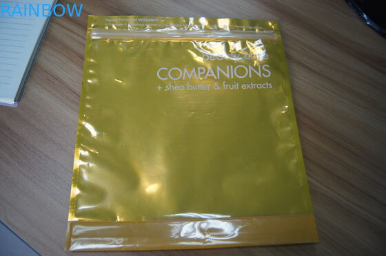 지퍼를 가진 투명한 정면 전시 플라스틱 화장용 포장 부대