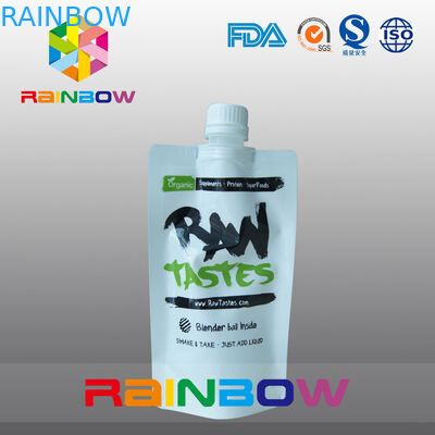 백색 익지않는 잼/액체/마시는 음식을 위해 포장하는 주둥이 주머니를 위로 서 있으십시오