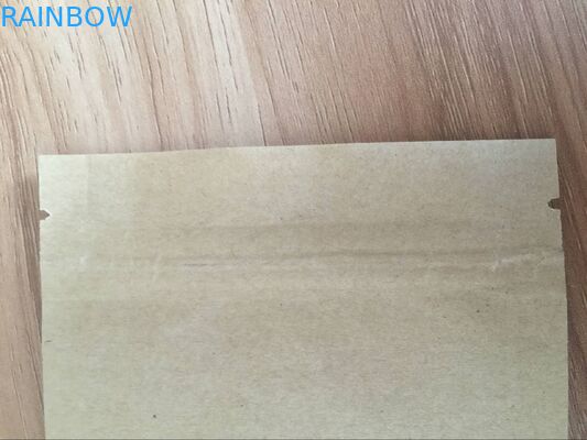 주문을 받아서 만들어진 종이 봉지 편평한 Kraft 종이 일렬로 세워진 포일 3 옆 물개 정상 Zip 자물쇠 부대