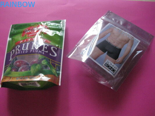 플라스틱 지퍼 Underware를 위한 주문 인쇄 의복 포장 부대를 위로 서 있으십시오