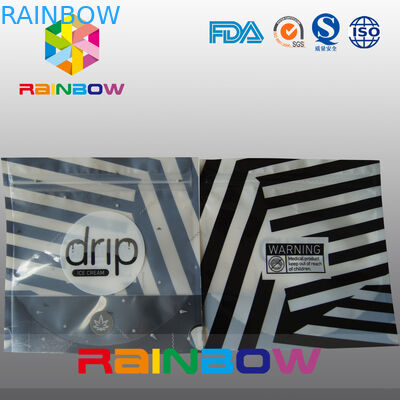 얼룩말 줄무늬는 Noni 드립 부대, Mylar 유행 합성 주머니를 위로 서 있습니다