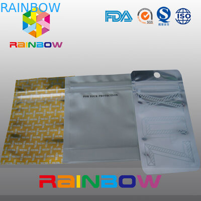 차, 밑바닥 삼각천 부대 및 손잡이를 포장하는 플라스틱 주머니를 위한 지퍼 부대를 위로 서 있으십시오